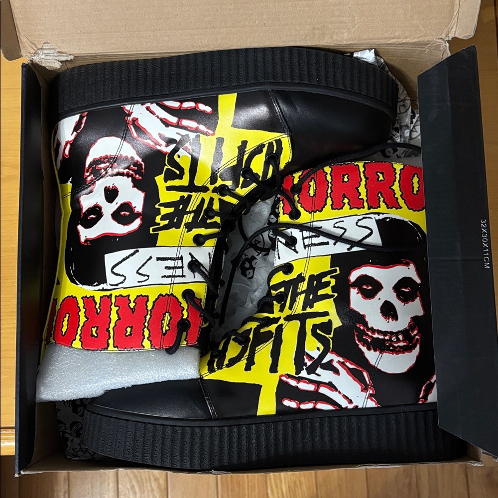 Misfits x StrangeCvlt Horror Business Platform Boots Size Women’s 11 Vegan